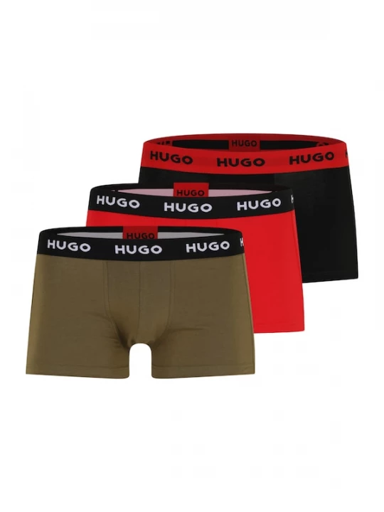 Foto van product HUGO Boxershorts kaki / rood / zwart / wit