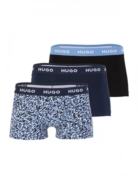 Foto van product HUGO Boxershorts navy / lichtblauw / zwart / wit