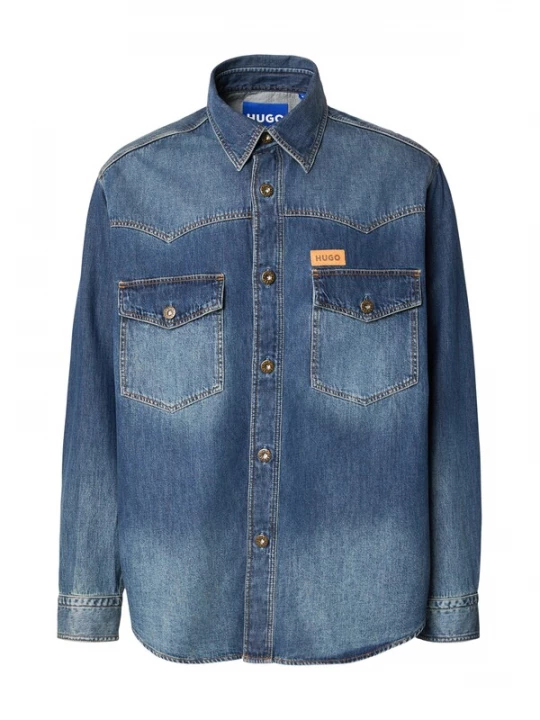 Foto van product HUGO Overhemd 'Ebant' blauw denim