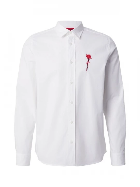 Foto van product HUGO Overhemd 'Emero' bloedrood / zwart / wit