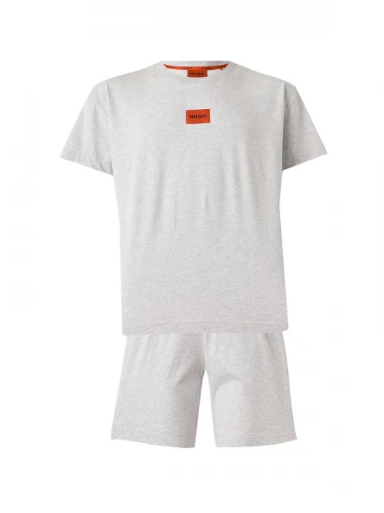 Foto van product HUGO Pyjama kort 'GALAXY' lichtgrijs