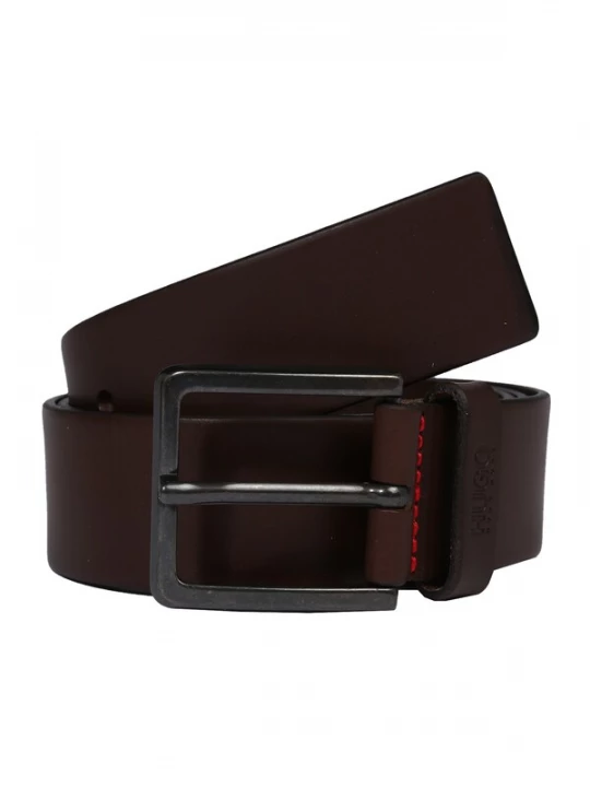 Foto van product HUGO Riem 'Gionio' donkerbruin / rood