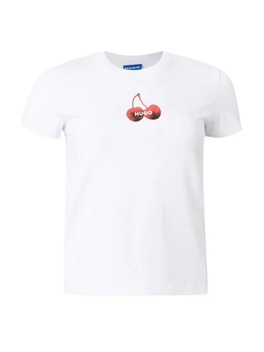 Foto van product HUGO Shirt '90's' kersrood / zwart / wit
