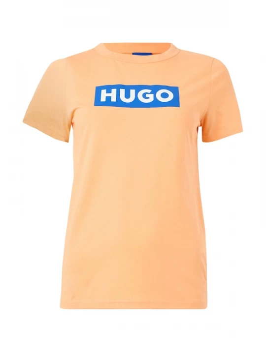 Foto van product HUGO Shirt blauw / abrikoos / wit
