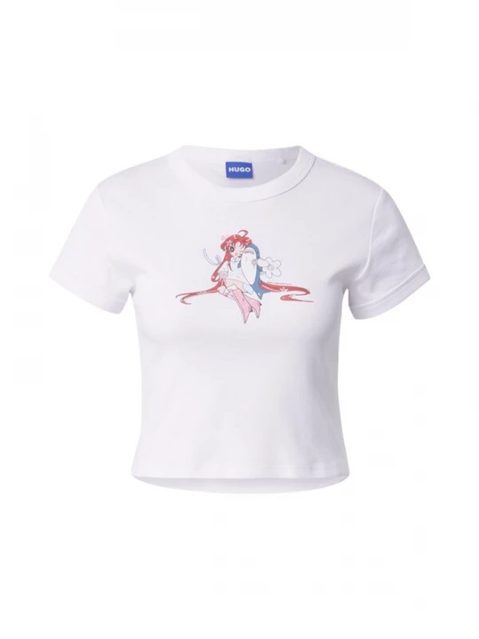 Foto van product HUGO Shirt 'Dalia' blauw / oranje / rosa / wit