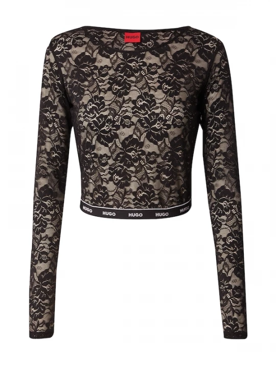 Foto van product HUGO Shirt 'Dalysia' zwart / offwhite