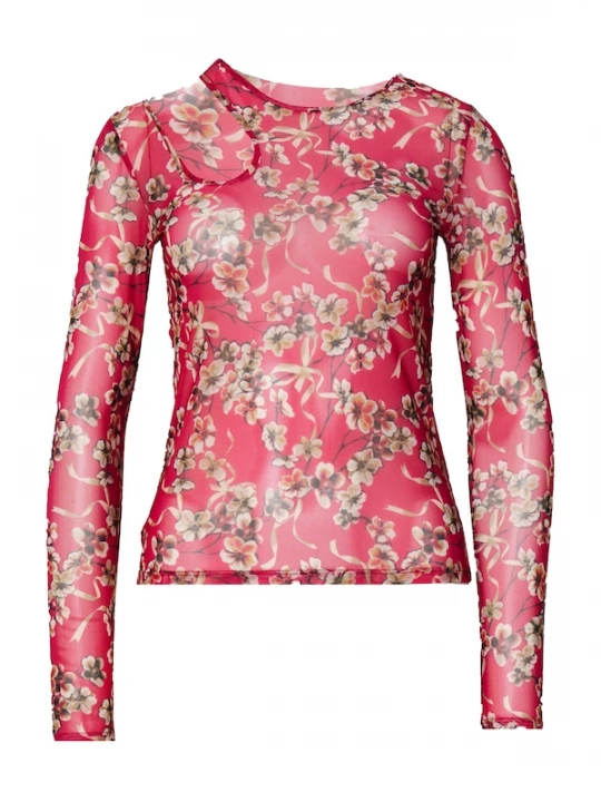 Foto van product HUGO Shirt 'Damecia' sand / bruin / pitaja roze / wit