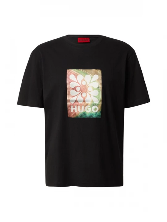 Foto van product HUGO Shirt 'Damoru' groen / magenta / zwart / wit