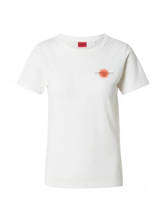 Foto van product HUGO Shirt 'Deloris' navy / oranje / wit