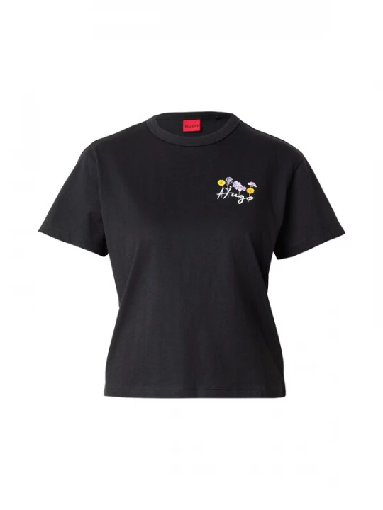 Foto van product HUGO Shirt 'Destrel_4' geel / lavendel / zwart / wit