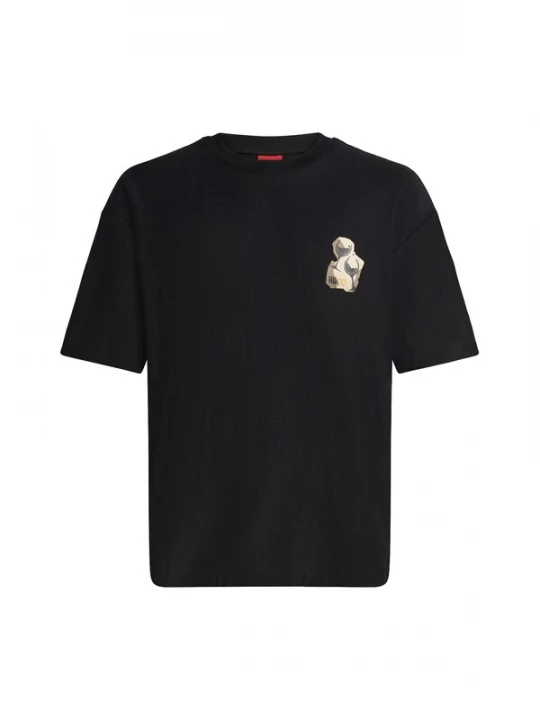 Foto van product HUGO Shirt 'Detzi' beige / brokaat / lichtbruin / zwart