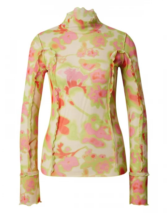 Foto van product HUGO Shirt 'Deuphoria' neongroen / pink / wit