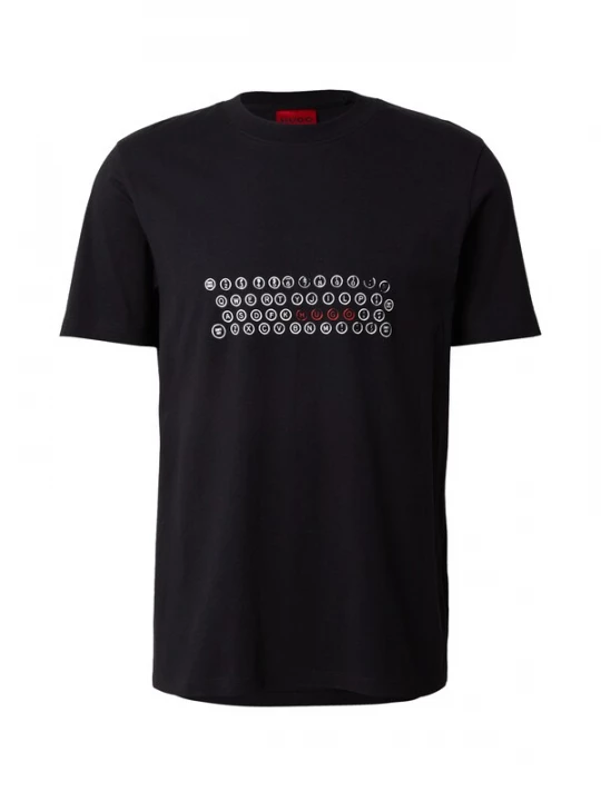 Foto van product HUGO Shirt 'Deyss' rood / zwart / wit