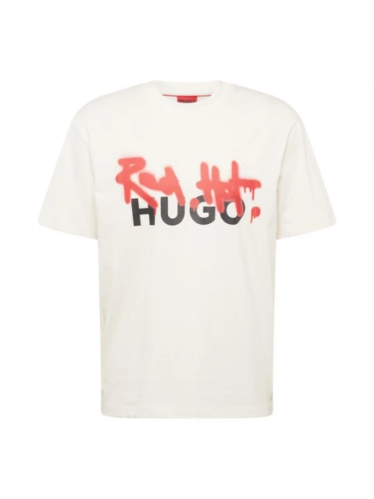 Foto van product HUGO Shirt 'Dinricko' rood / zwart / wit