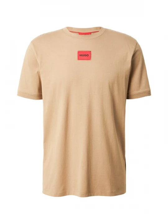 Foto van product HUGO Shirt 'Diragolino212' donkerbeige / rood / zwart