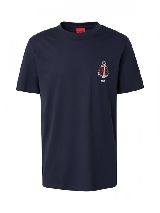 Foto van product HUGO Shirt 'Disail' navy / rood / wit
