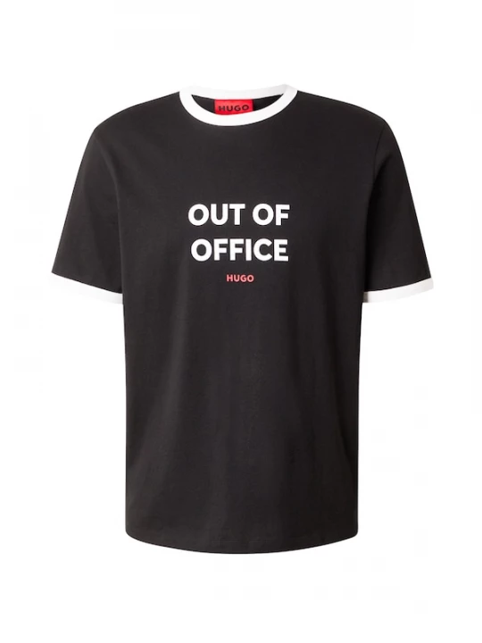 Foto van product HUGO Shirt 'Doffice' bloedrood / zwart / wit