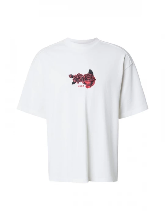 Foto van product HUGO Shirt 'Domans' ecru / lichtblauw / donkergrijs / donkerrood