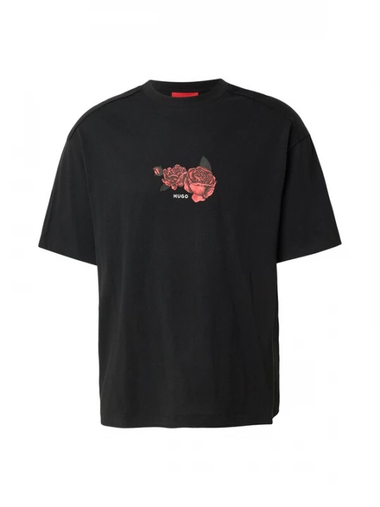 Foto van product HUGO Shirt 'Domans' opaal / lichtbruin / lichtrood / zwart