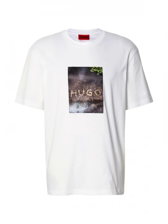Foto van product HUGO Shirt 'Doreston' lichtbruin / donkerbruin / groen / wit