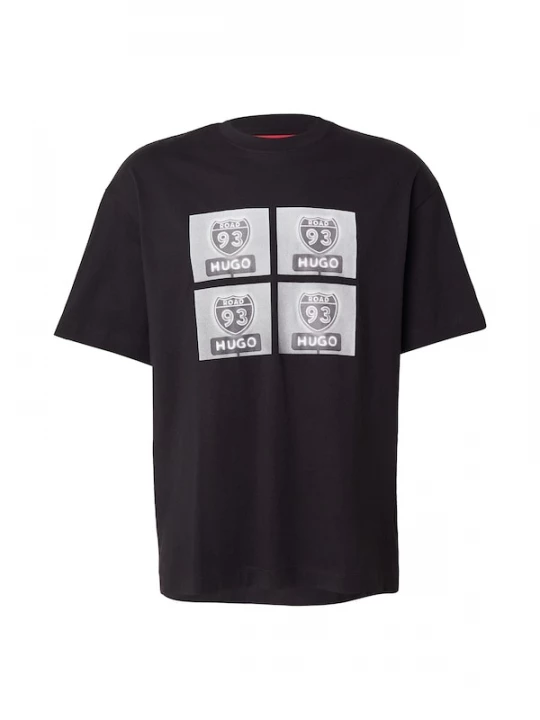 Foto van product HUGO Shirt 'Draxon' grijs / antraciet / zwart / wit