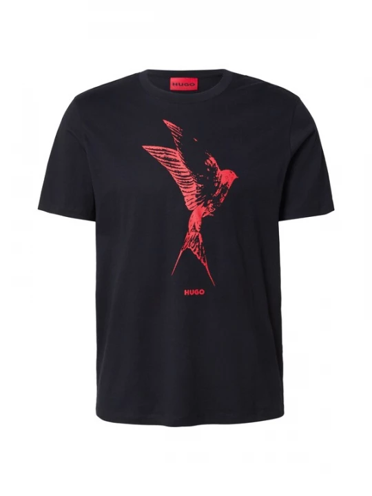 Foto van product HUGO Shirt 'Duhorse' lichtrood / zwart