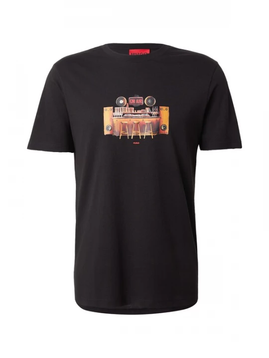 Foto van product HUGO Shirt 'Durectee' bruin / pueblo / rood / zwart