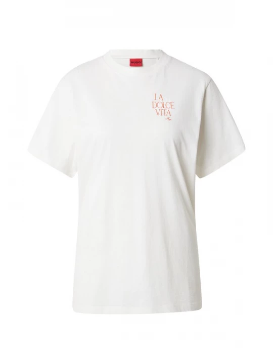 Foto van product HUGO Shirt nachtblauw / lichtgrijs / lichtrood / wit
