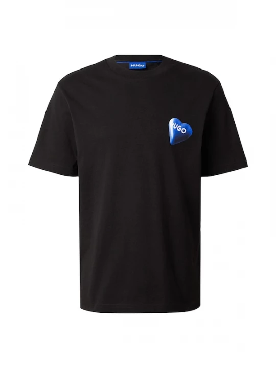 Foto van product HUGO Shirt 'Nalentinio' royal blue / koningsblauw / zwart / wit