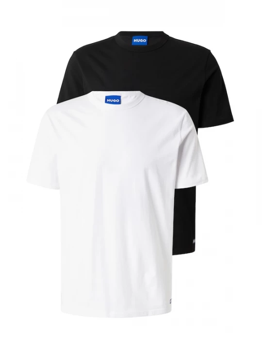 Foto van product HUGO Shirt 'Naolo' blauw / zwart / wit