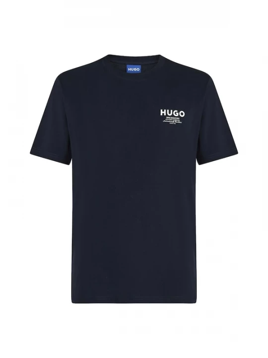 Foto van product HUGO Shirt 'Nesptee' nachtblauw / wit