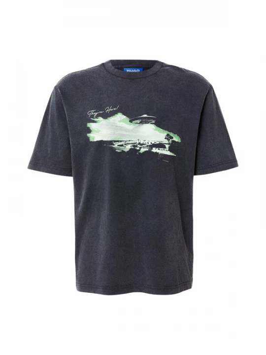 Foto van product HUGO Shirt 'Nextralio' groen / pastelgroen / zwart