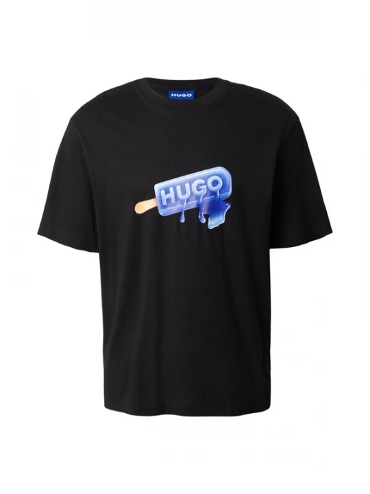 Foto van product HUGO Shirt 'Noglasy' royal blue / koningsblauw / lichtblauw / lichtbruin / zwart