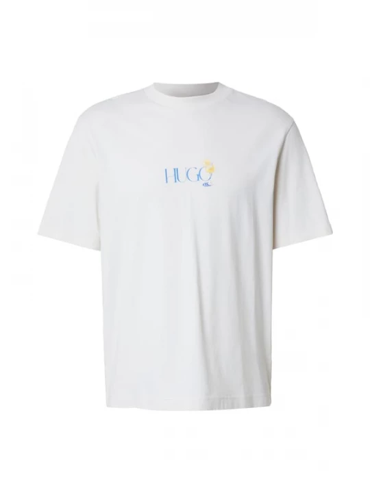 Foto van product HUGO Shirt 'Nulaxo' azuur / bruin / geel / wit