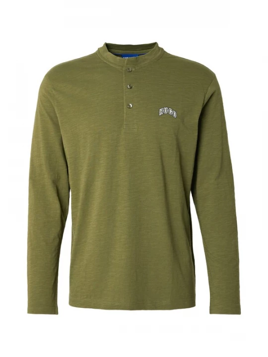 Foto van product HUGO Shirt 'Nuvenly' olijfgroen / zwart / wit