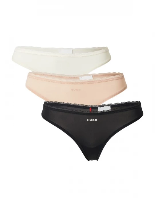 Foto van product HUGO String ecru / zwart / wit