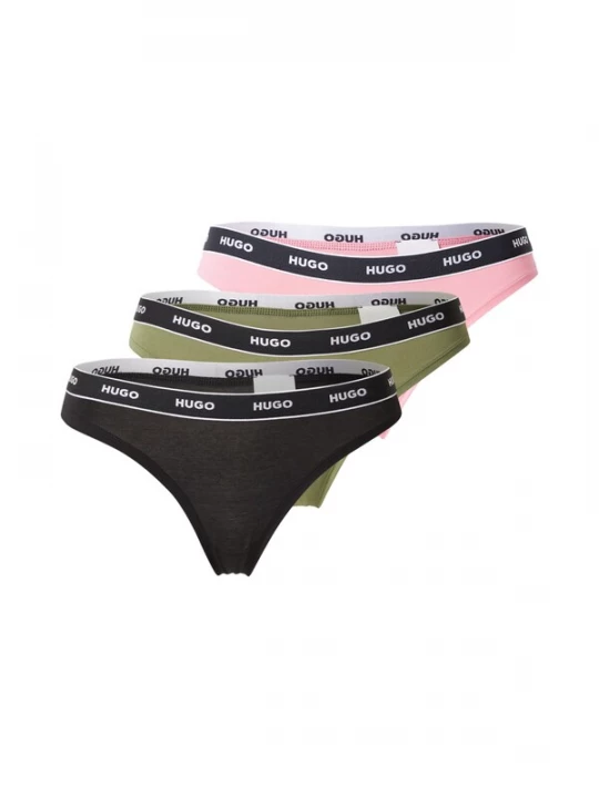 Foto van product HUGO String olijfgroen / rosa / zwart / wit