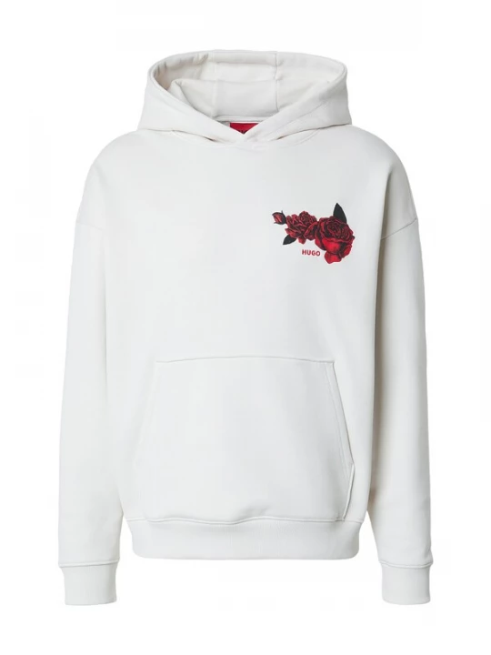 Foto van product HUGO Sweatshirt 'Dagethood' ecru / rood / zwart