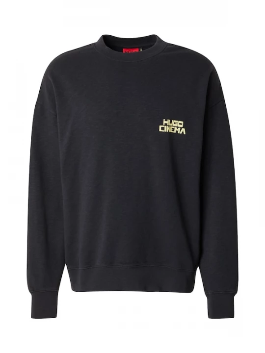 Foto van product HUGO Sweatshirt 'Dargentix' ultramarine blauw / lichtgroen / zwart / offwhite