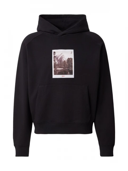 Foto van product HUGO Sweatshirt 'Deneb' ecru / bruin / zwart / wit