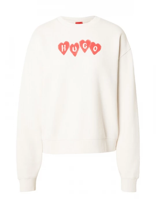 Foto van product HUGO Sweatshirt 'Deroxina_8' beige / rood
