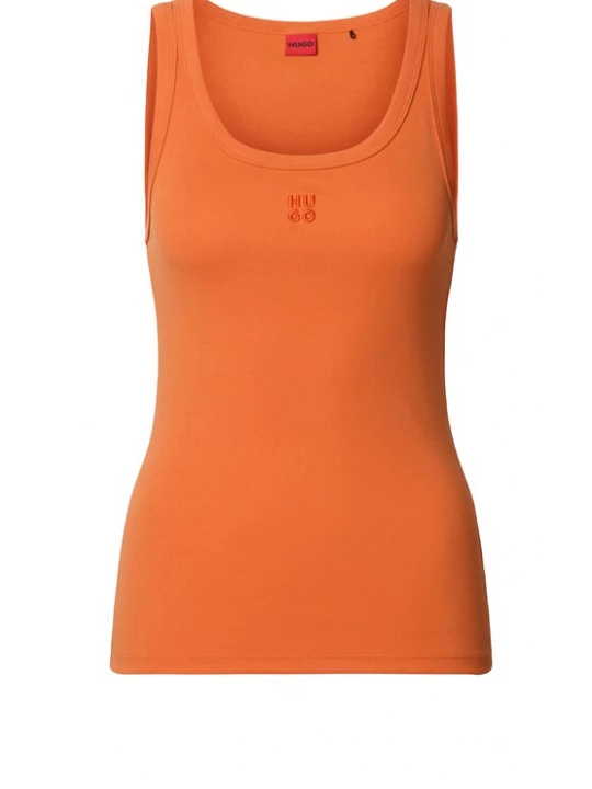 Foto van product HUGO Top ' Datamia' oranje