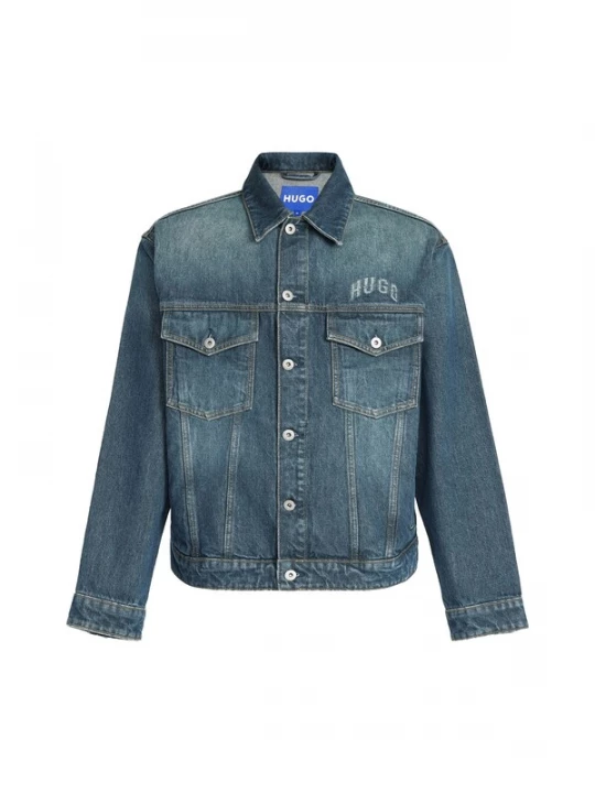 Foto van product HUGO Tussenjas 'Dex' donkerblauw / offwhite