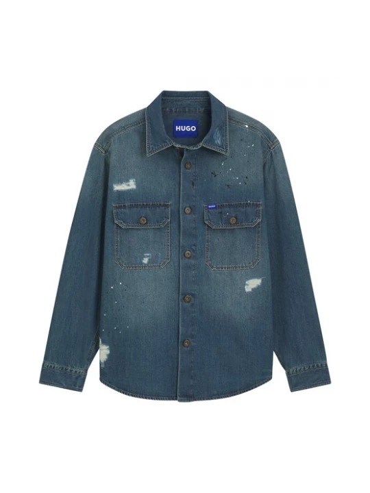 Foto van product HUGO Tussenjas 'Ebolt_1' donkerblauw / zwart / wit