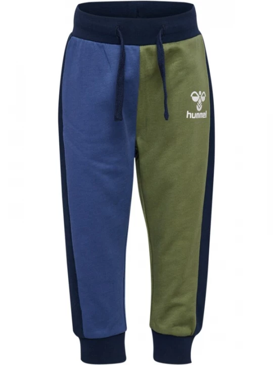 Foto van product Hummel Broek 'Assym' blauw / donkerblauw / olijfgroen / offwhite