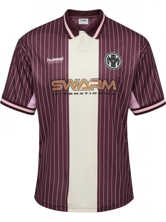 Foto van product Hummel Functioneel shirt beige / lichtbeige / wijnrood / zwart