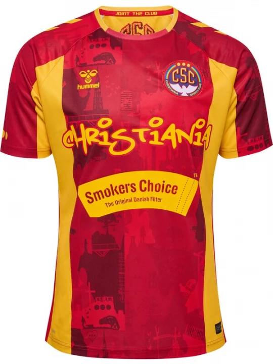 Foto van product Hummel Functioneel shirt 'Christiania Sports Club' goudgeel / rood / bourgogne