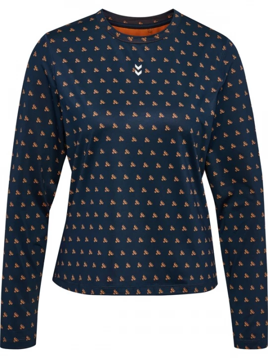 Foto van product Hummel Functioneel shirt donkerblauw / lichtbruin
