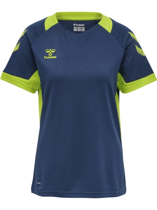 Foto van product Hummel Functioneel shirt 'Lead' donkerblauw / limoen
