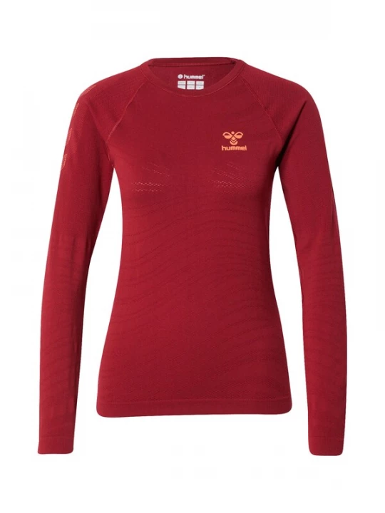Foto van product Hummel Functioneel shirt 'Ongrid' abrikoos / rood / wit